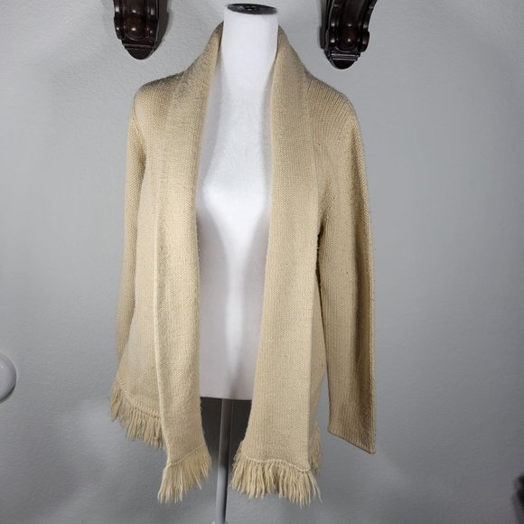 Designers Originals Sweaters - Designers Originals M Women Luxelon Open front cardigan fringe hem